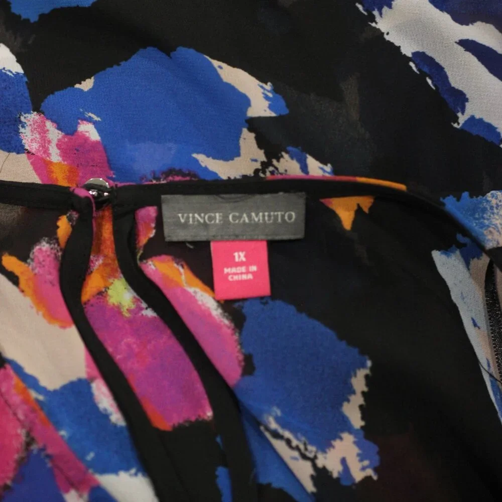 Vince Camuto Floral Sheer Dress Size 1X - Picture 7 of 8